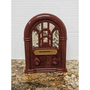 Vintage Retro Jukebox AM/FM Portable Battery Operated Radio Works!
